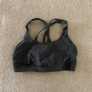 lululemon energy bra smoked spruce size 6
